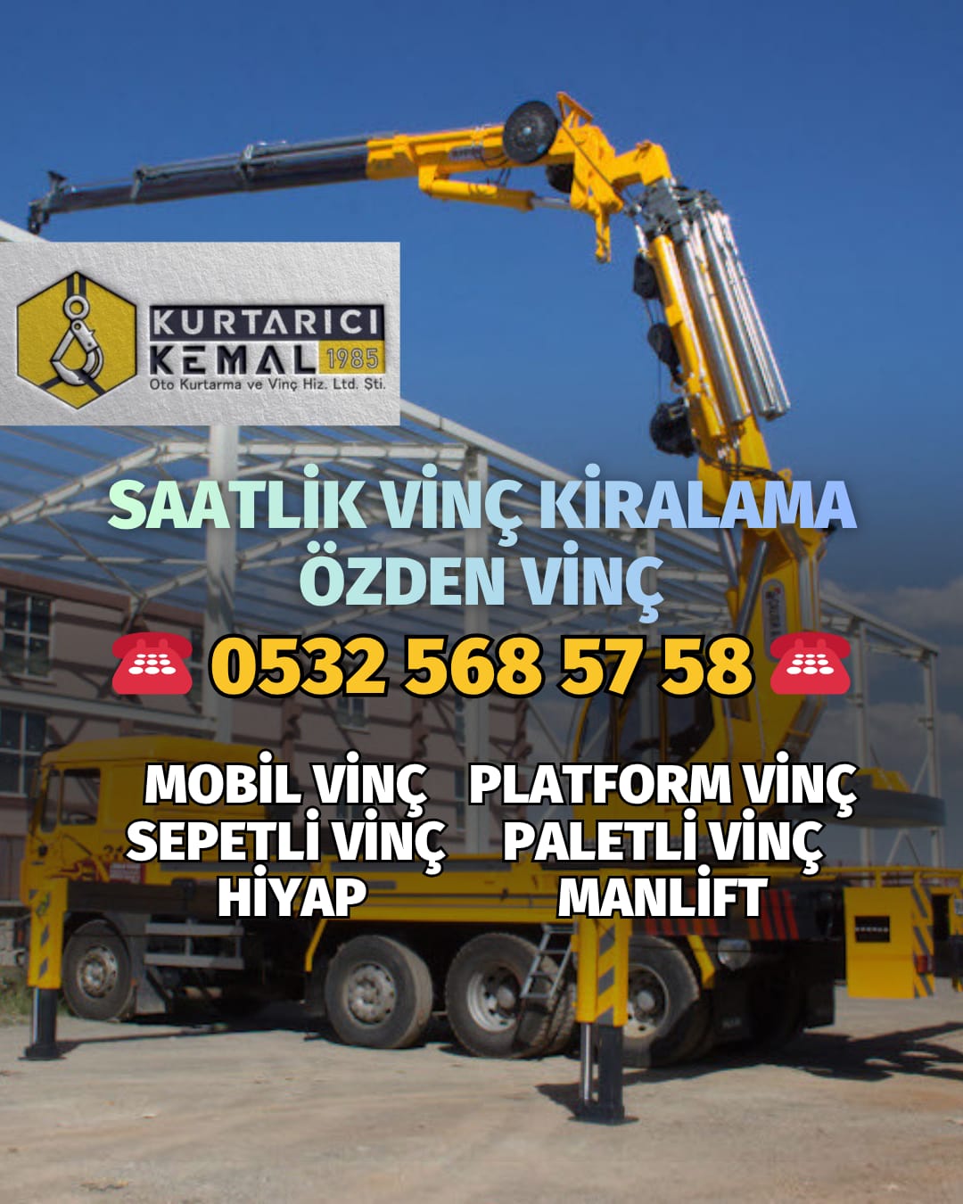 Saatlik Vinç Kiralama